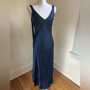 Manning Cartell Barneys New York Navy Slip Dress Gown Small